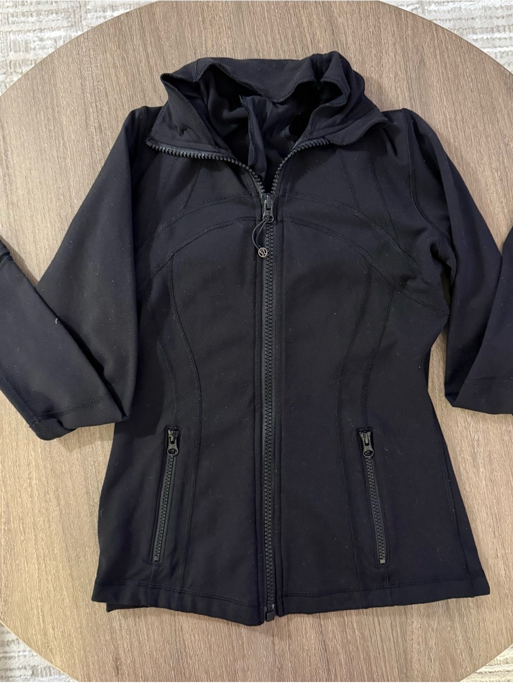 lululemon athletica Black Hooded Zip Utility Jacket